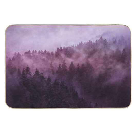 Excuse Me, I'm Lost  Laid Back In A Romantasy Moody Wilderness Dream Forest With Cascadia Trees Covered In Magic Fog  Multi-Purpose Bath Mat