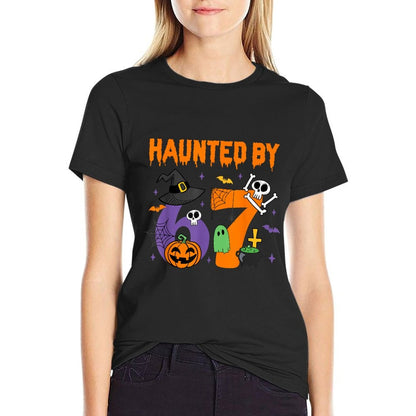 Haunted by 67 – Funny Six Seven Meme 6 7 Halloween Costume  Tagless Design T-Shirt