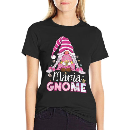 Flower For Mom Gnomies Cute Gnome Mom Happy Mother&#39;s Day T-Shirt