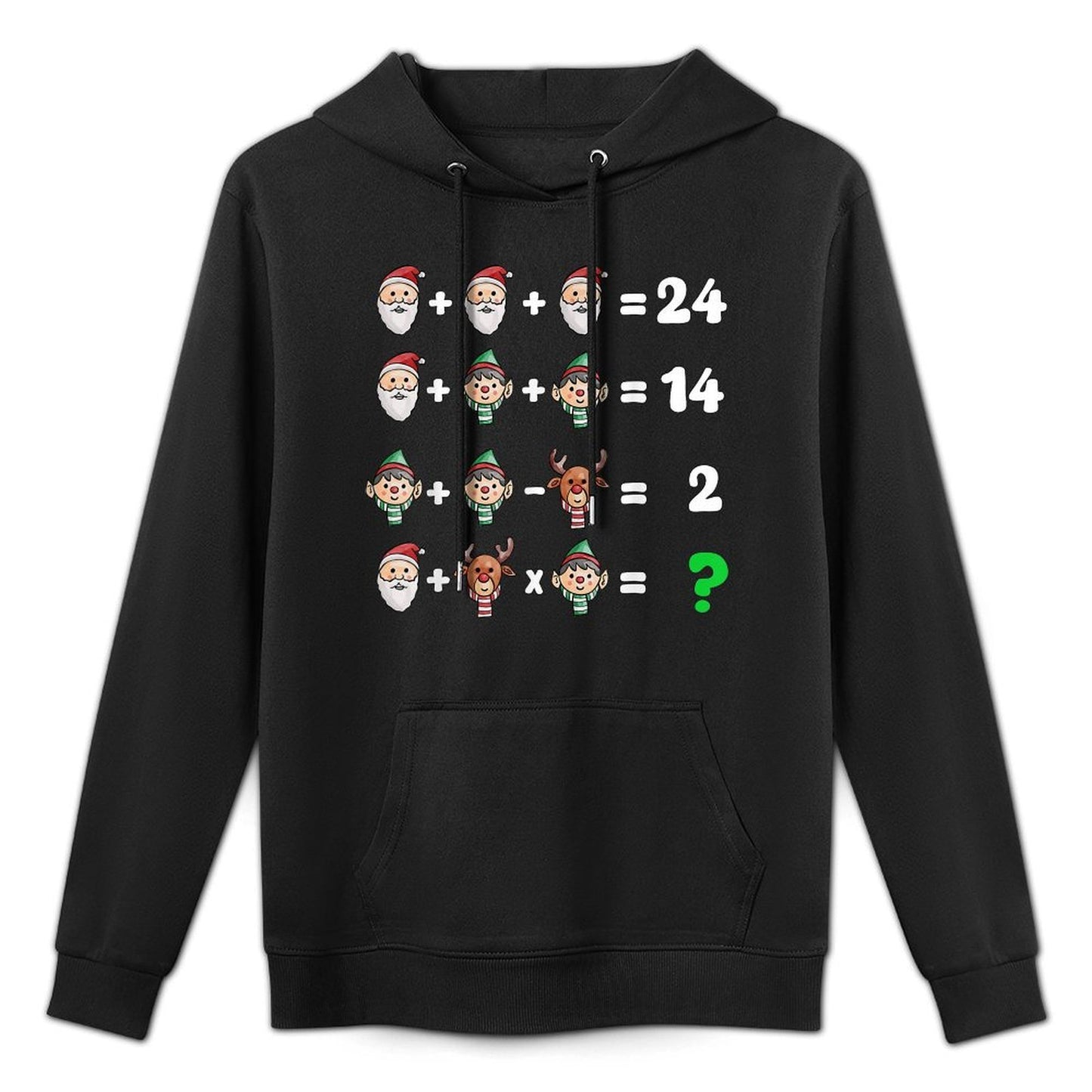Order of Operations Quiz Christmas Math Teacher Xmas Math Medium-Weight Fabric Hoodie