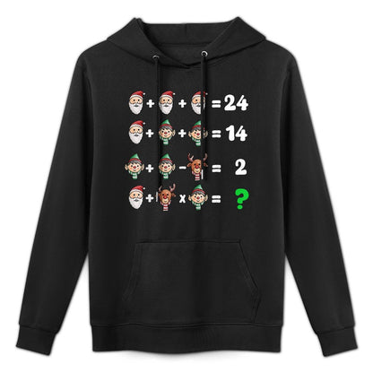 Order of Operations Quiz Christmas Math Teacher Xmas Math Medium-Weight Fabric Hoodie