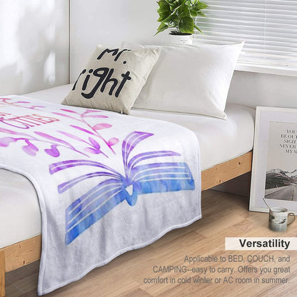 Keeper of The Lost Cities Watercolor Bookish Design Throw Blanket