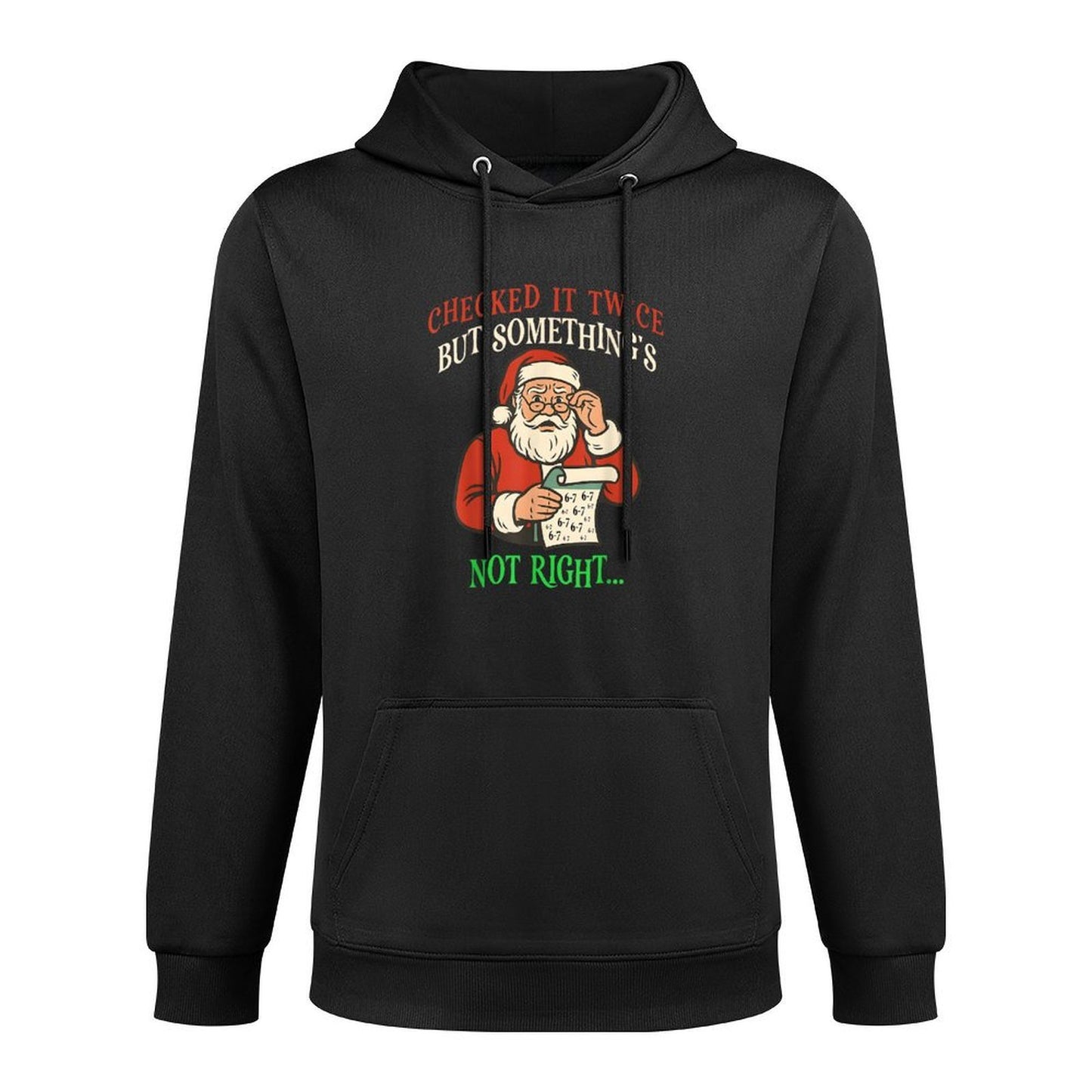 Funny Christmas 67 Santa Checking His List Six Seven Meme Relaxed Fit Hoodie