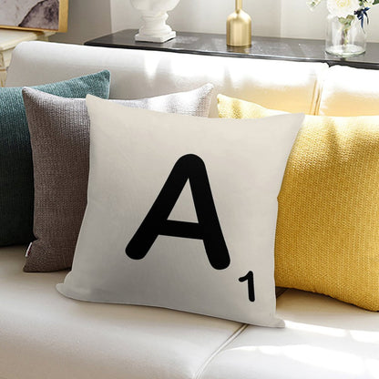 Scrabble Tile A Soft Shrink-Resistant Throw Pillow
