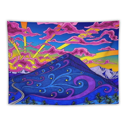 Psychedelic Landscape Tapestry