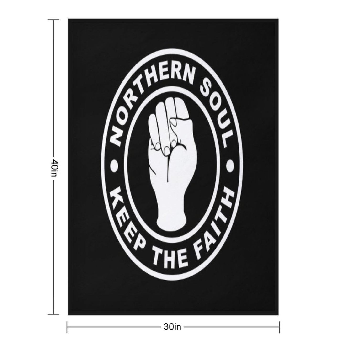 Northern Soul Keep The Faith Throw Blanket