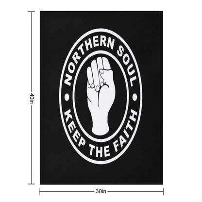 Northern Soul Keep The Faith Throw Blanket