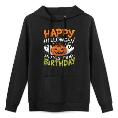 Happy Halloween Birthday Kids Yes Its My Birthday Halloween Breathable Fabric Hoodie