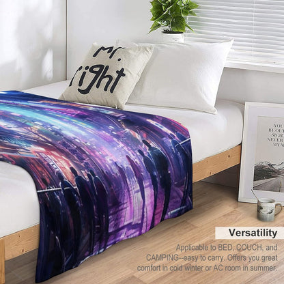 Cyberpunk Tokyo Dreamscape Throw Blanket