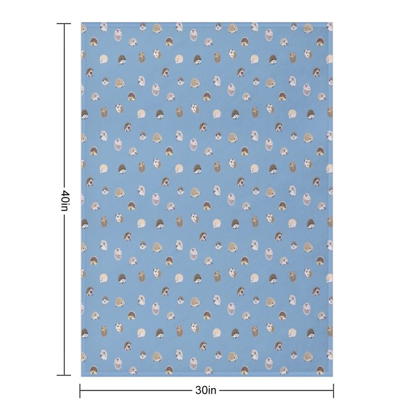 Hedgehog Pattern Throw Blanket