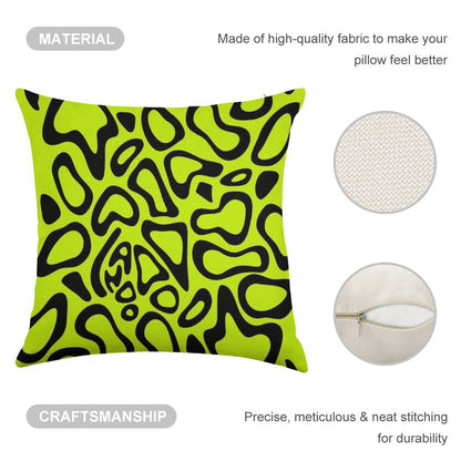 Lando Norris 2024 Helmet Pattern Black Linen Throw Pillow Cover