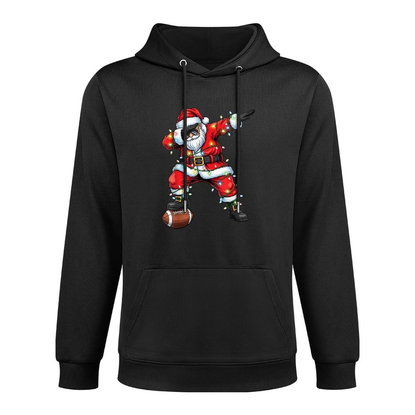 Dabbing Santa Funny Christmas Football Men Women Boys Girls Adjustable Hood Hoodie
