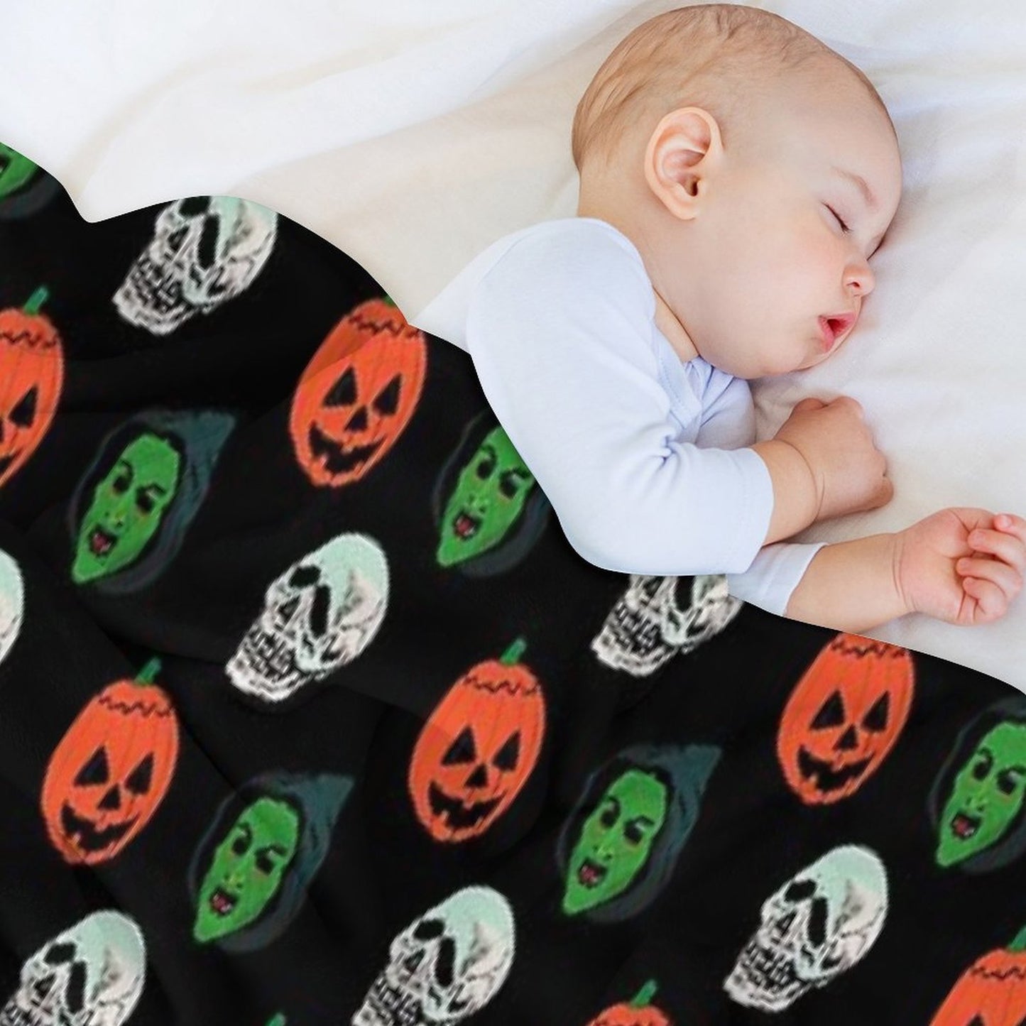 Silver Shamrock Mask Set Throw Blanket