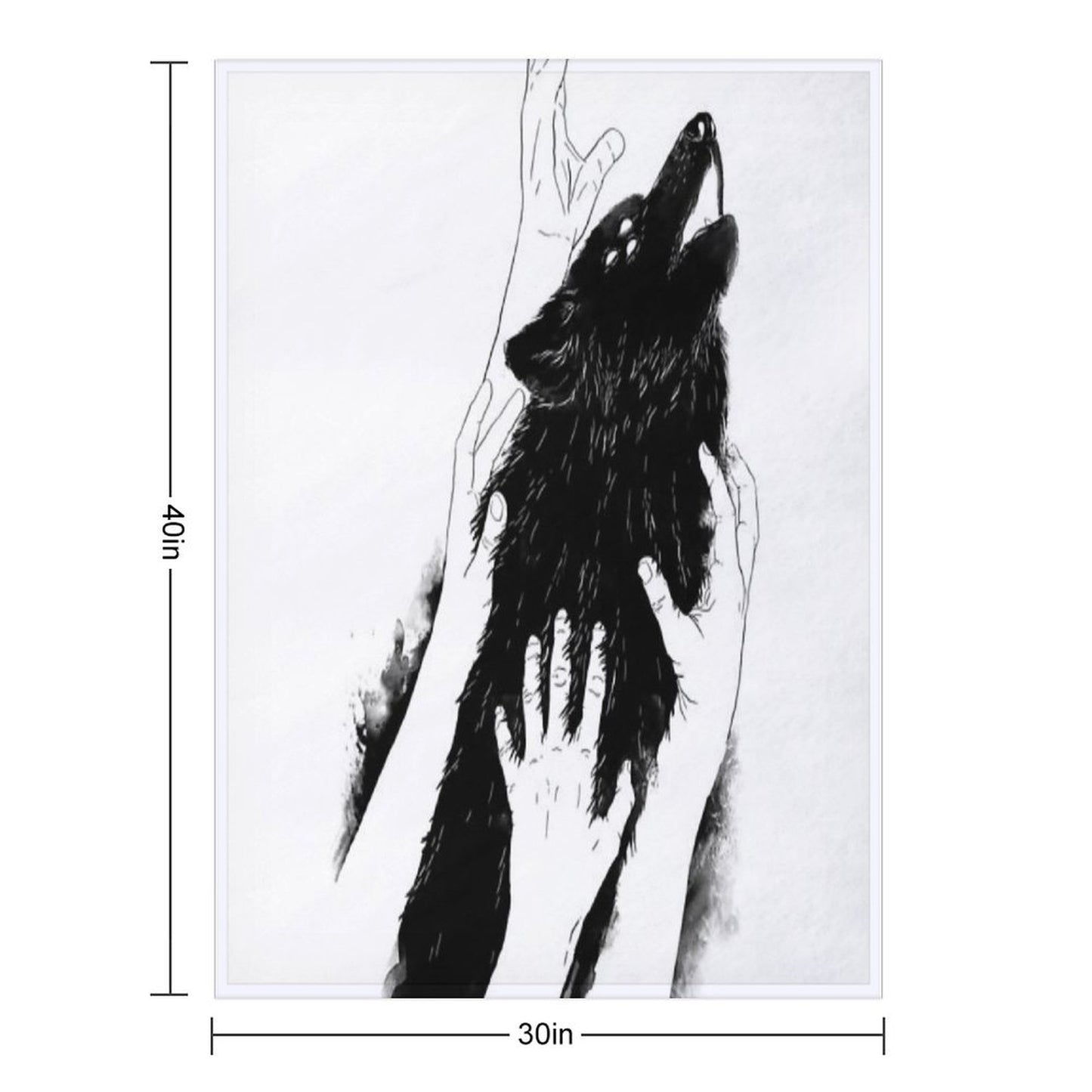 Wolves of Paris Throw Blanket