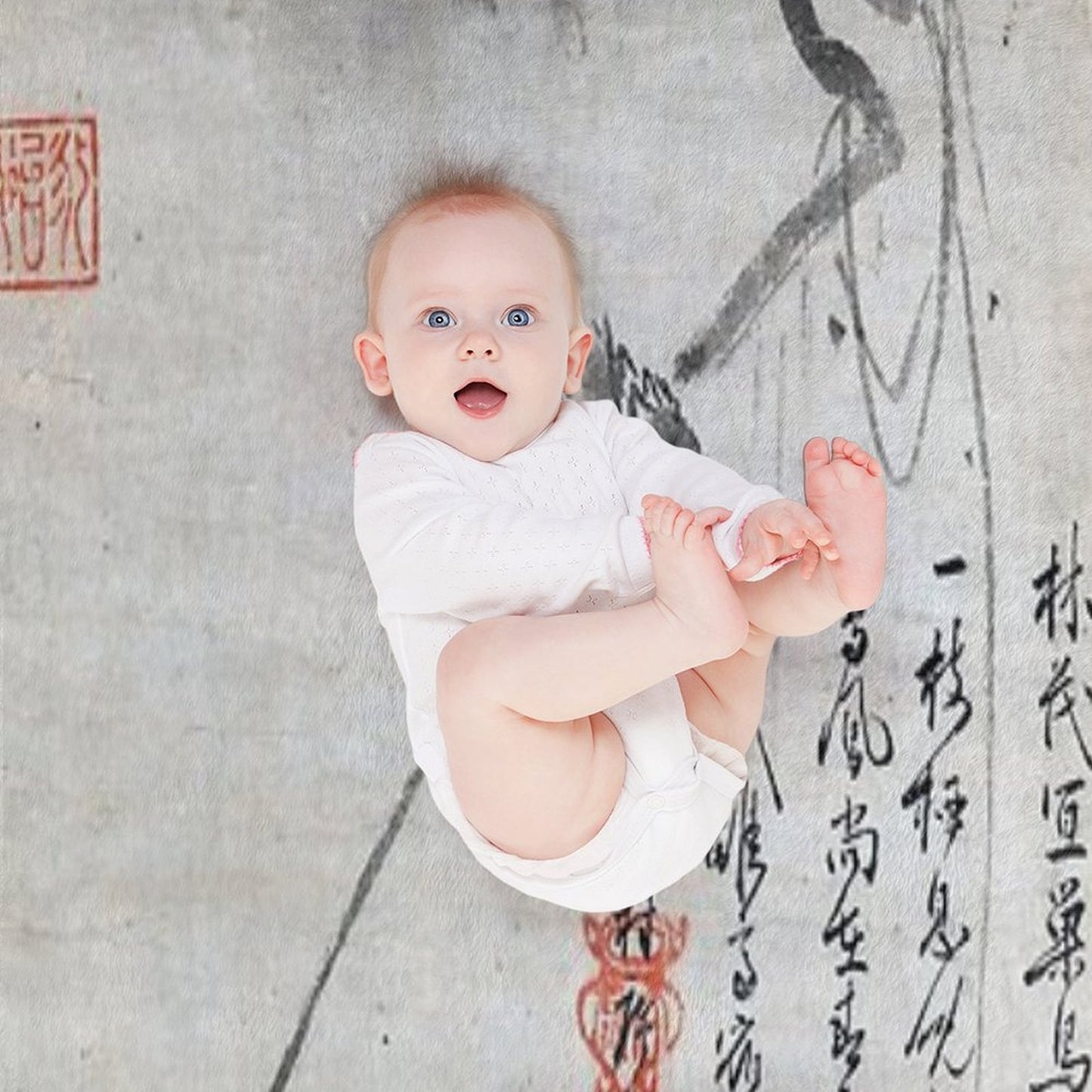 Bird on A Branch (Restored Japanese Artwork) Throw Blanket