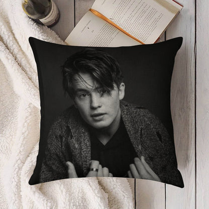 Kit Connor Linen Throw Pillow Cover