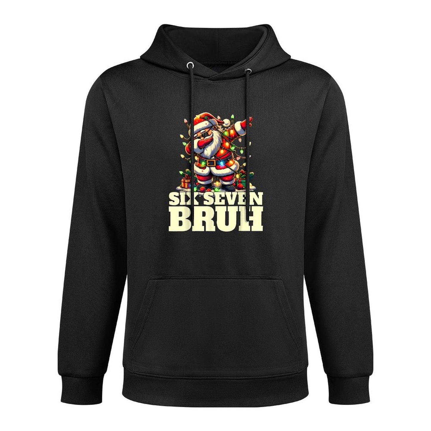 Funny Six Seven Christmas 6-7 Meme Santa 6 7 Six Seven Bruh Shape Retention Hoodie