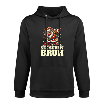 Funny Six Seven Christmas 6-7 Meme Santa 6 7 Six Seven Bruh Shape Retention Hoodie