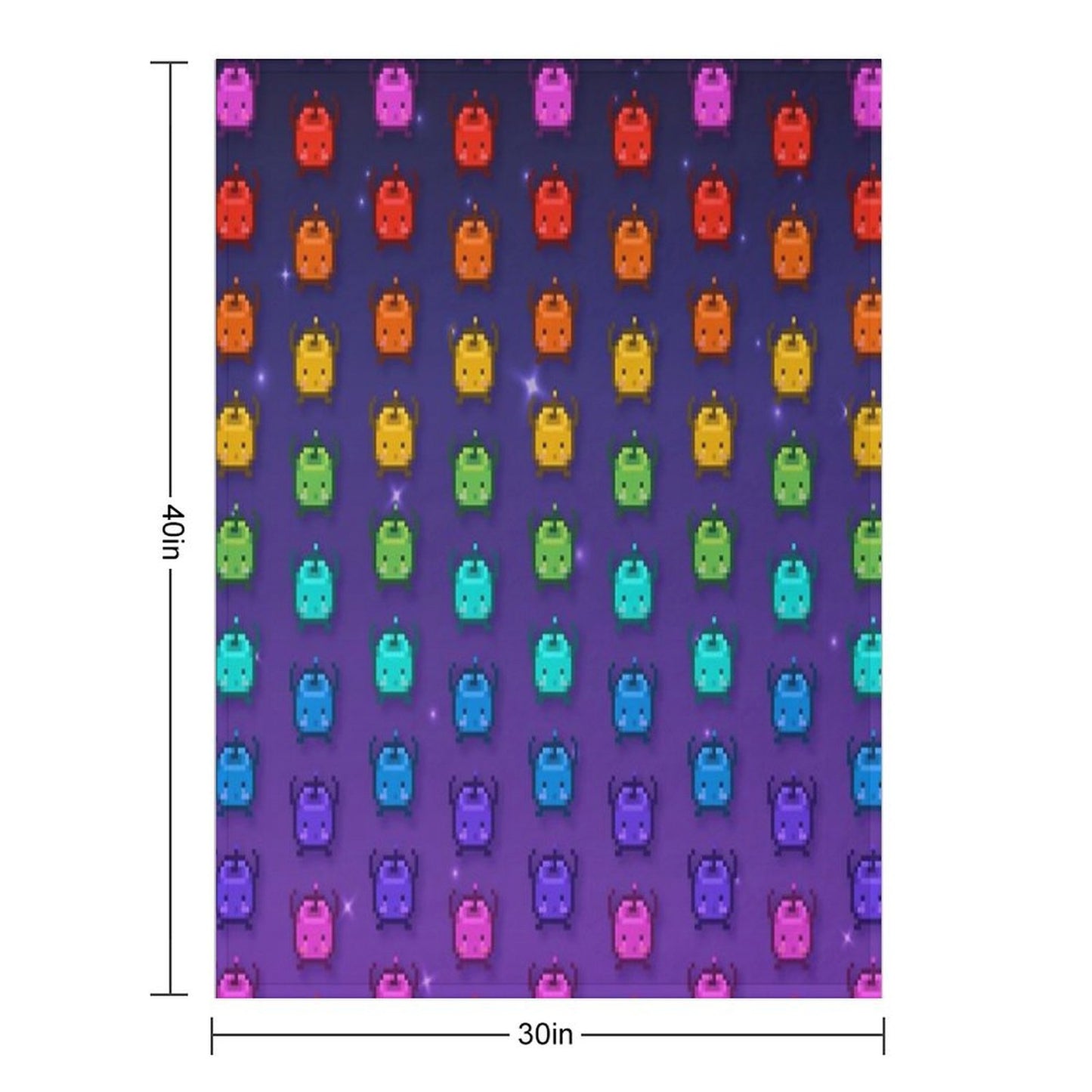 Stardew Valley Rainbow Junimos Throw Blanket