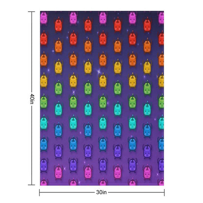 Stardew Valley Rainbow Junimos Throw Blanket