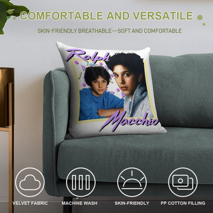 80s Ralph Macchio Soft Reinforced Edging Throw Pillow