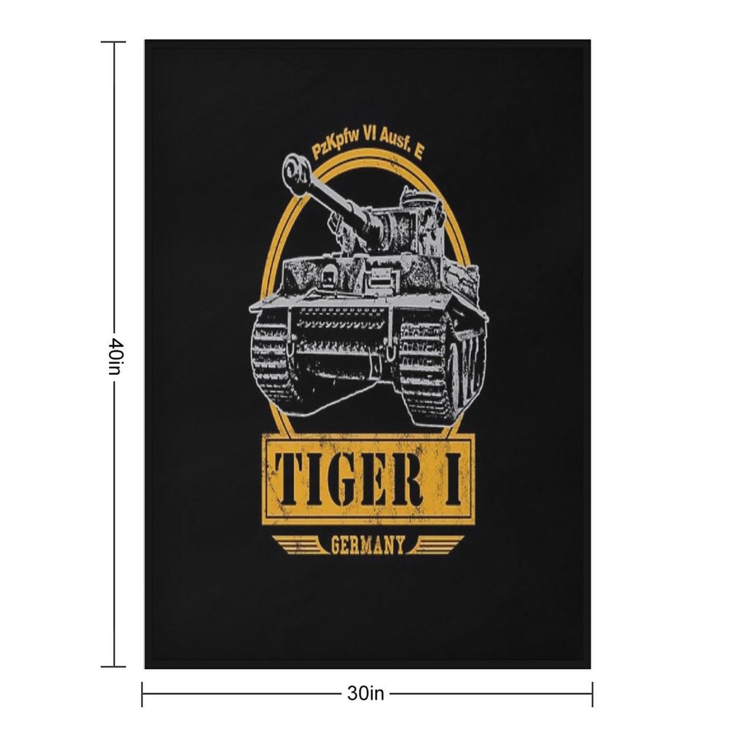 Tiger I - WW2 German Tank Throw Blanket