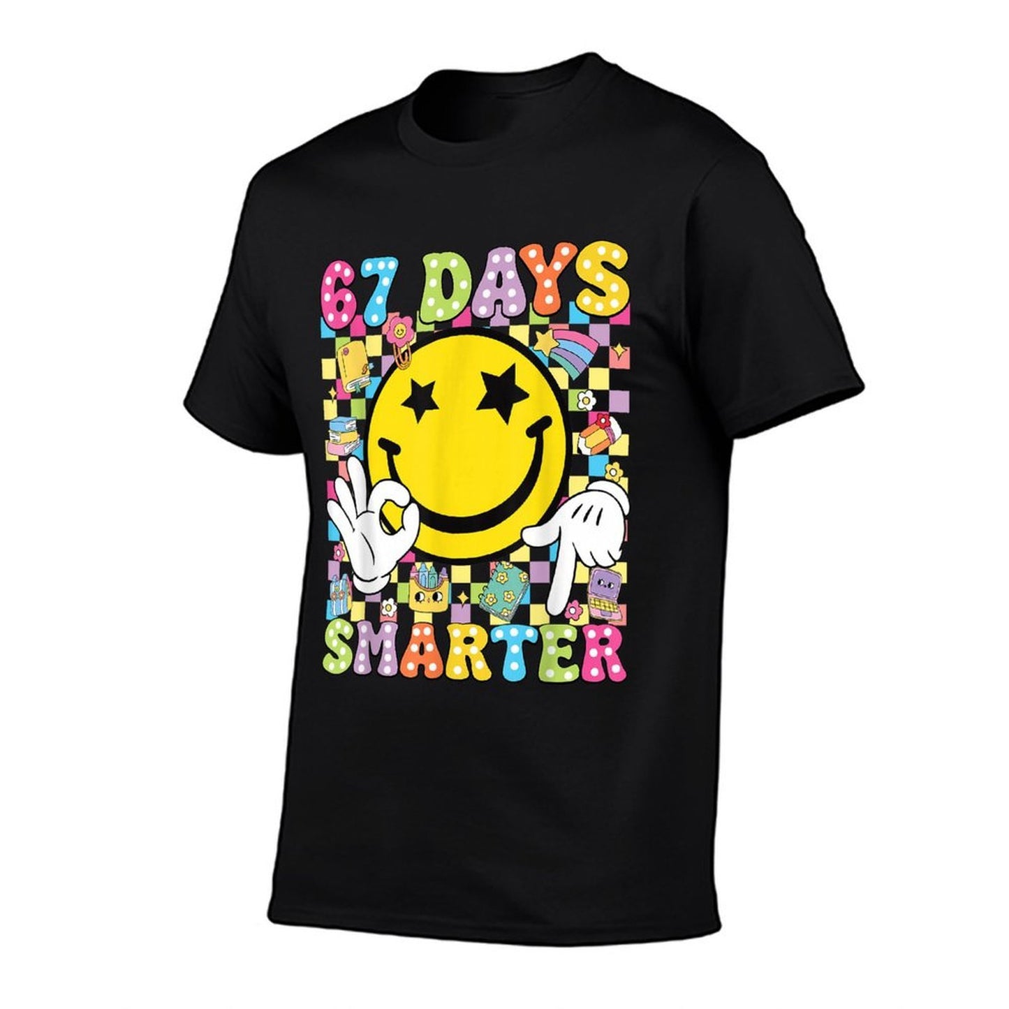 67 Days Smarter Funny Six Seven 67 Meme Teacher Students  Polyester Blend T-Shirt