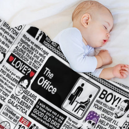 Wise Words From The Office - The Office Quotes (Variant) Throw Blanket