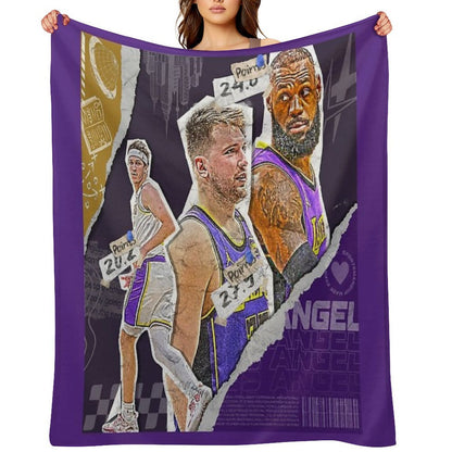 Los Angeles Basketball Squad Design 1 Throw Blanket