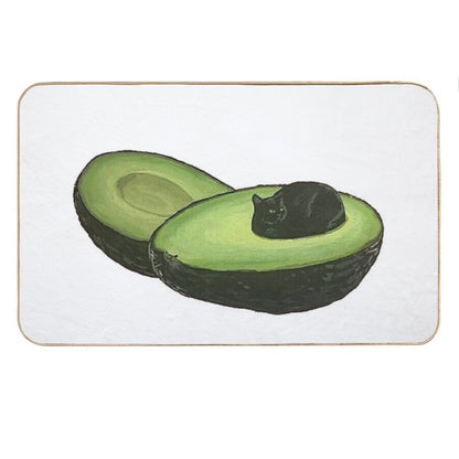 Avocado Cat Bath Mat