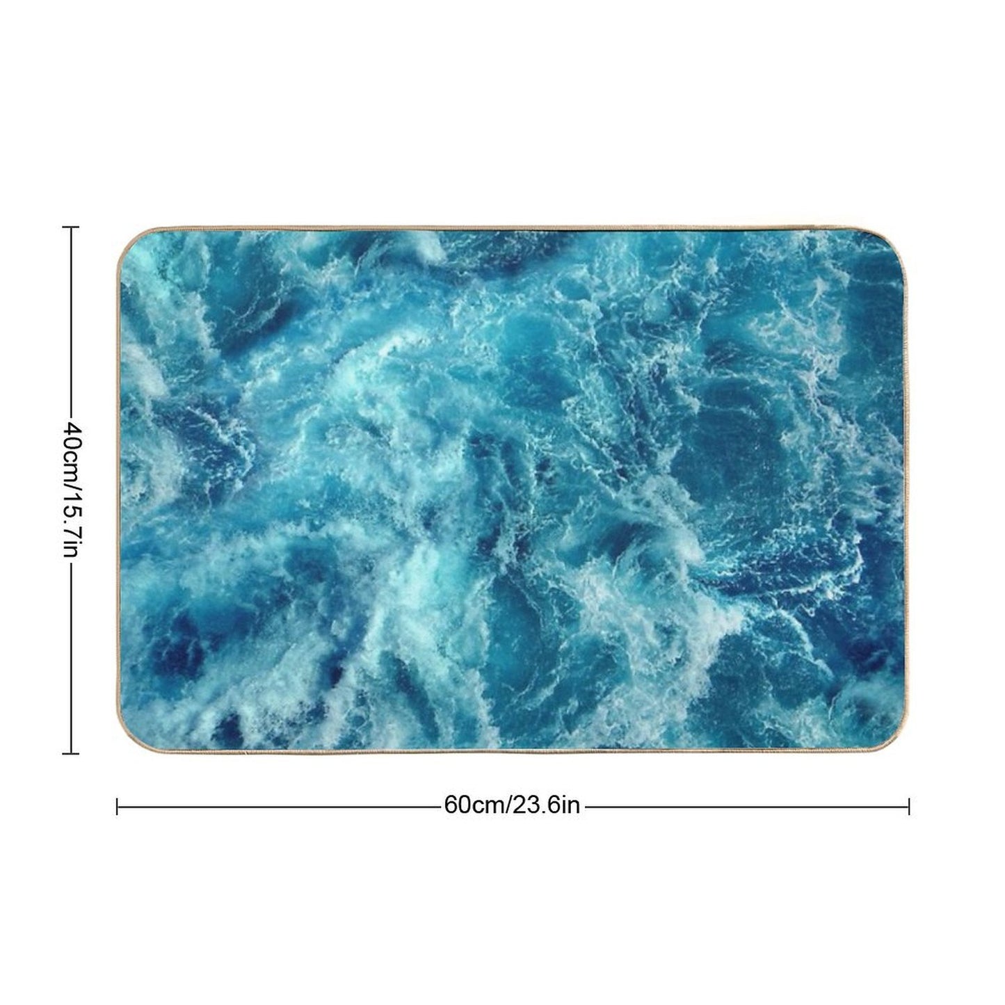 Ocean Is Shaking  Pet-Safe Bath Mat