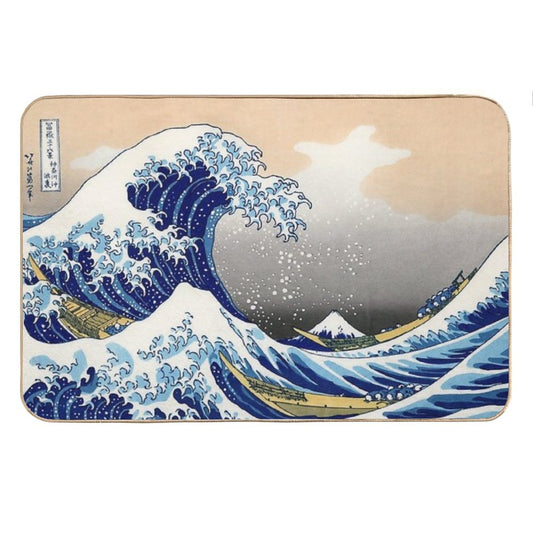 The Great Wave Off Kanagawa by Katsushika Hokusai Bath Mat