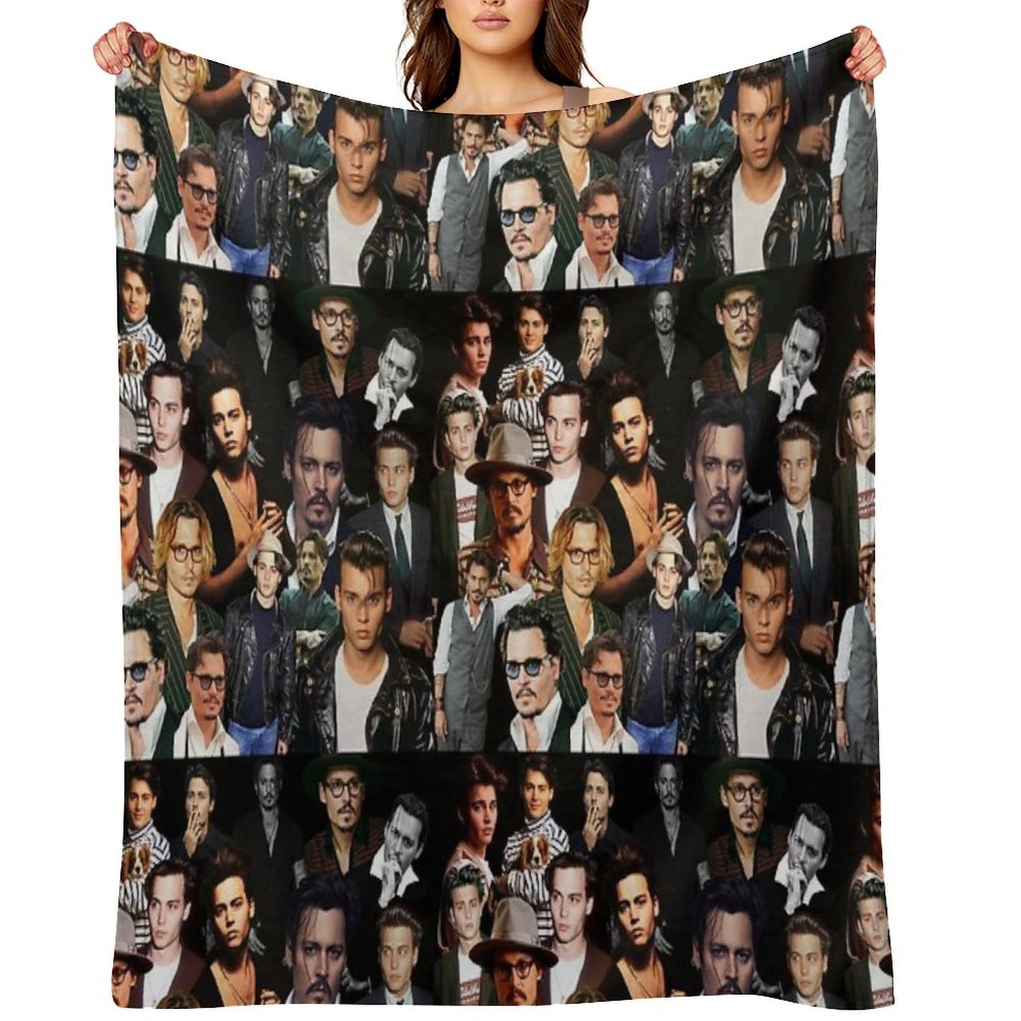 Johnny Depp Sexy Collage Throw Blanket