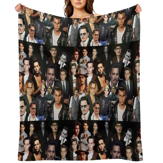 Johnny Depp Sexy Collage Throw Blanket