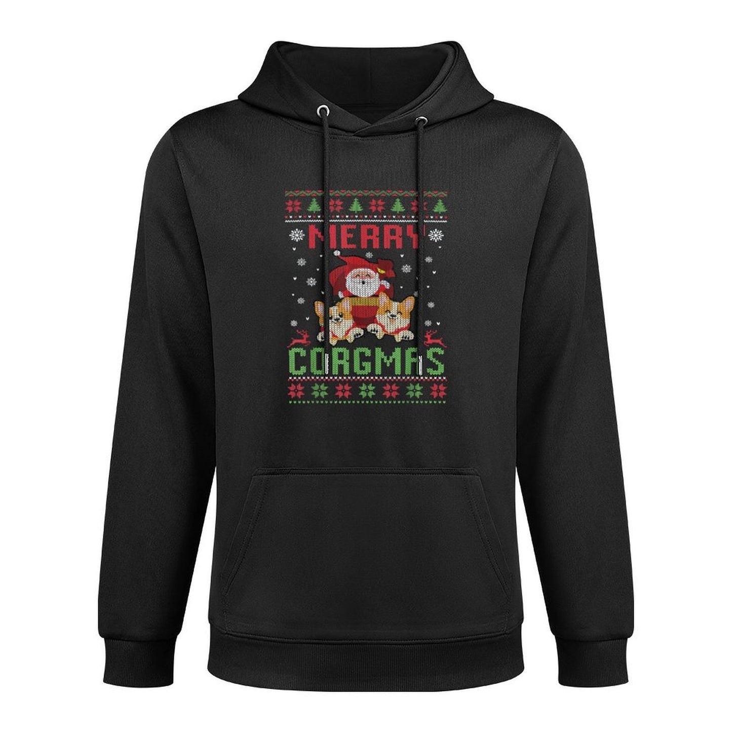 Merry Corgmas Xmas Christmas Sweater Corgi Christmas Shrink-Resistant Hoodie