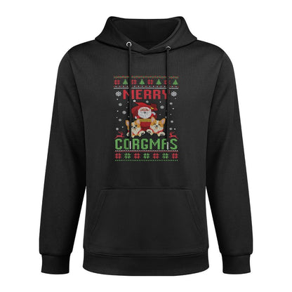 Merry Corgmas Xmas Christmas Sweater Corgi Christmas Shrink-Resistant Hoodie