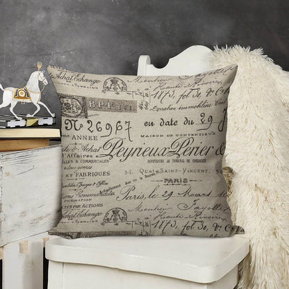 Parisan Linen Throw Pillow Cover