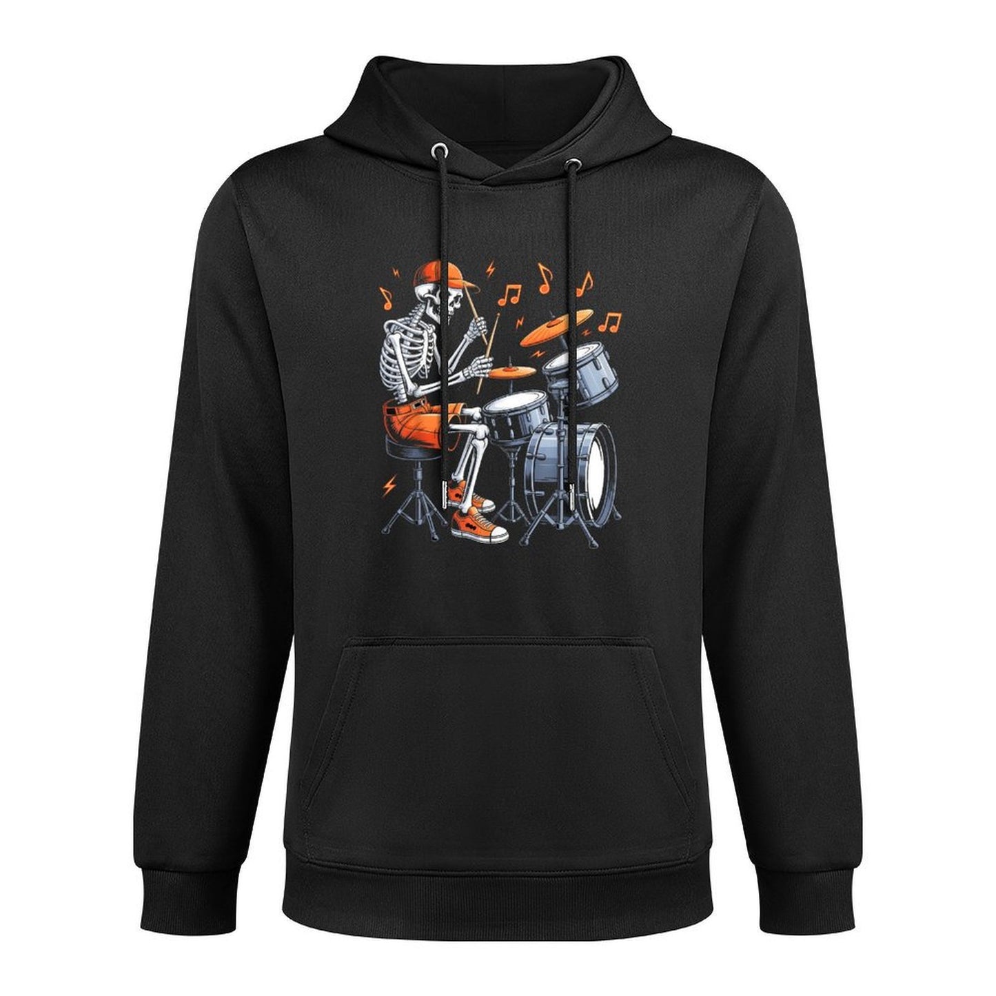 Skeleton Drums Funny Drummer Men Boys Kids Halloween Costume Durable Construction Hoodie
