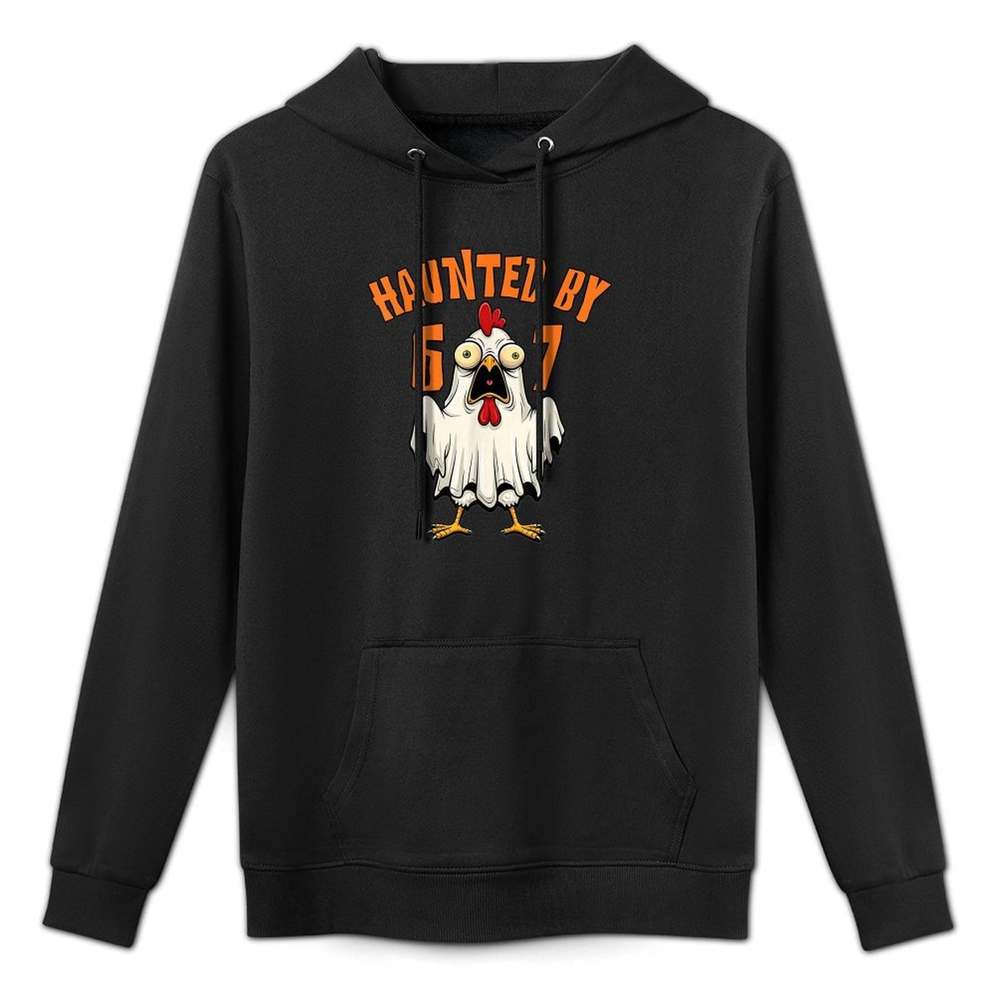 Funny Six Seven Chicken Ghost Z Halloween 67 Haunted by 67 Colorfast Hoodie