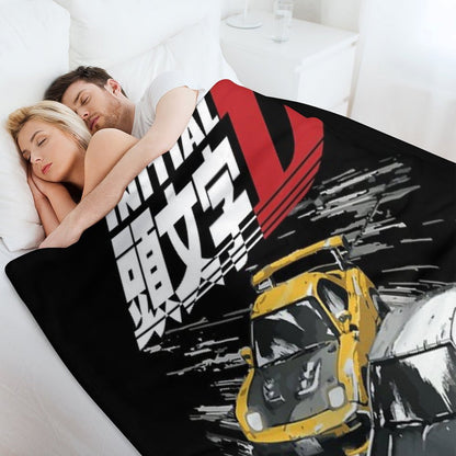 Mountain Drift Racing Initial D Tandems AE86 Vs FD Rx-7 Throw Blanket