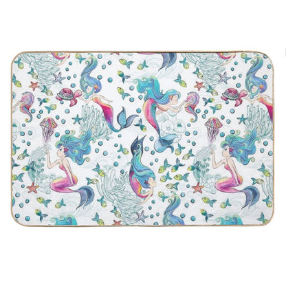 Modern Mermaid Toile Bath Mat