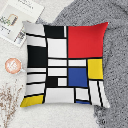 De Stijl #1 Soft Easy Maintenance Throw Pillow