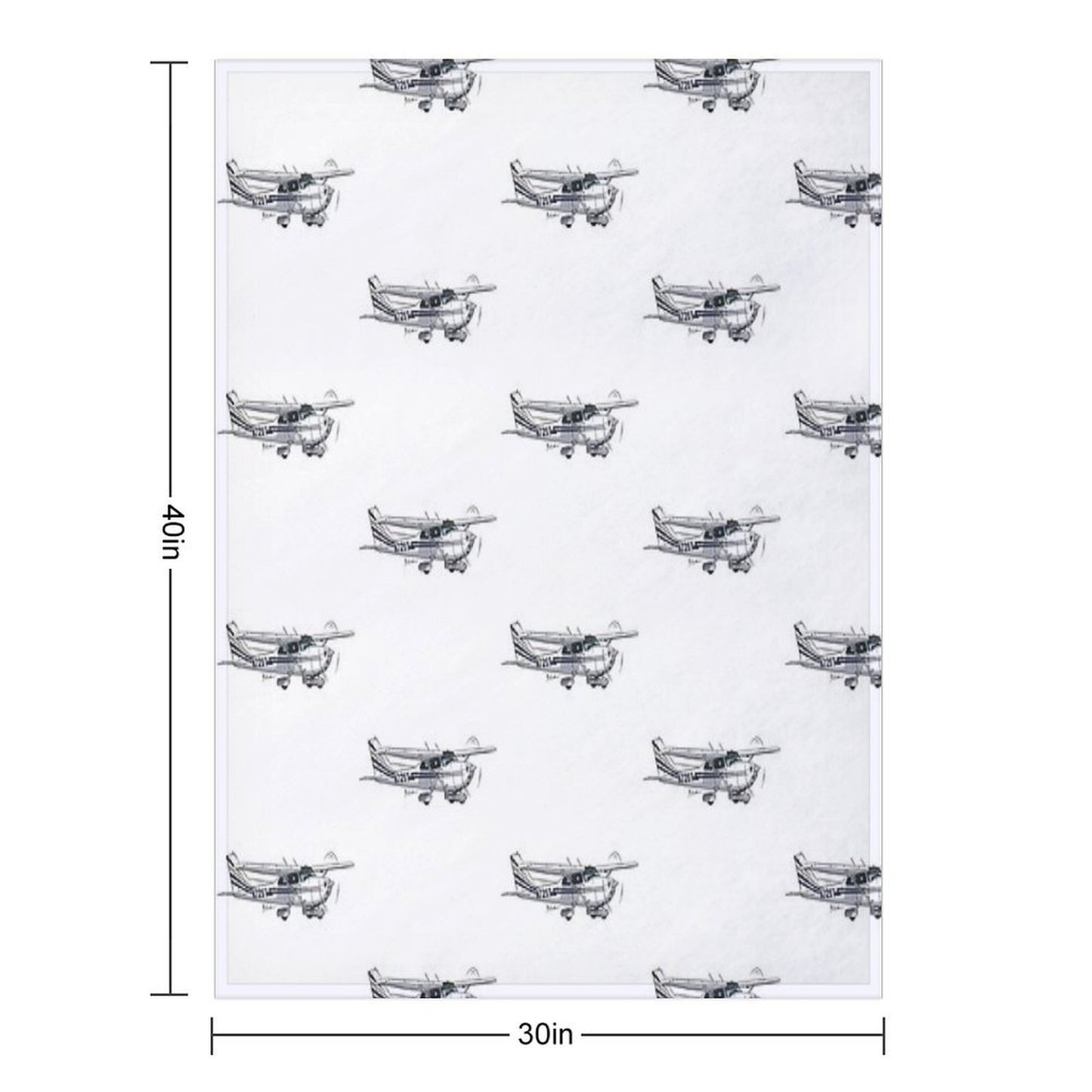 Cessna 172 N72ST Throw Blanket
