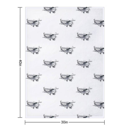 Cessna 172 N72ST Throw Blanket