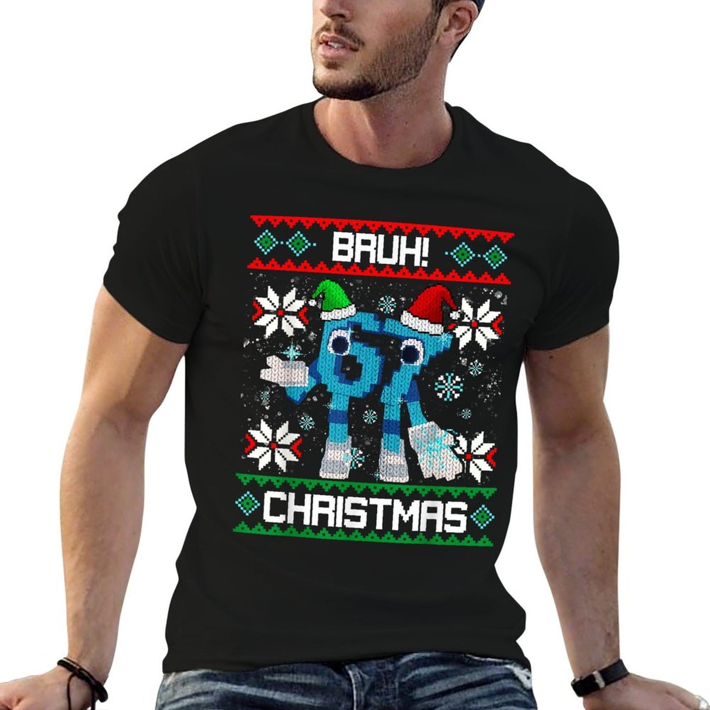 Bruh 67 Santa Christmas Funny Brainrot for Boys Kidsns  Oversized Silhouette T-Shirt