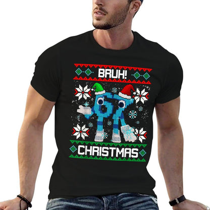 Bruh 67 Santa Christmas Funny Brainrot for Boys Kidsns  Oversized Silhouette T-Shirt