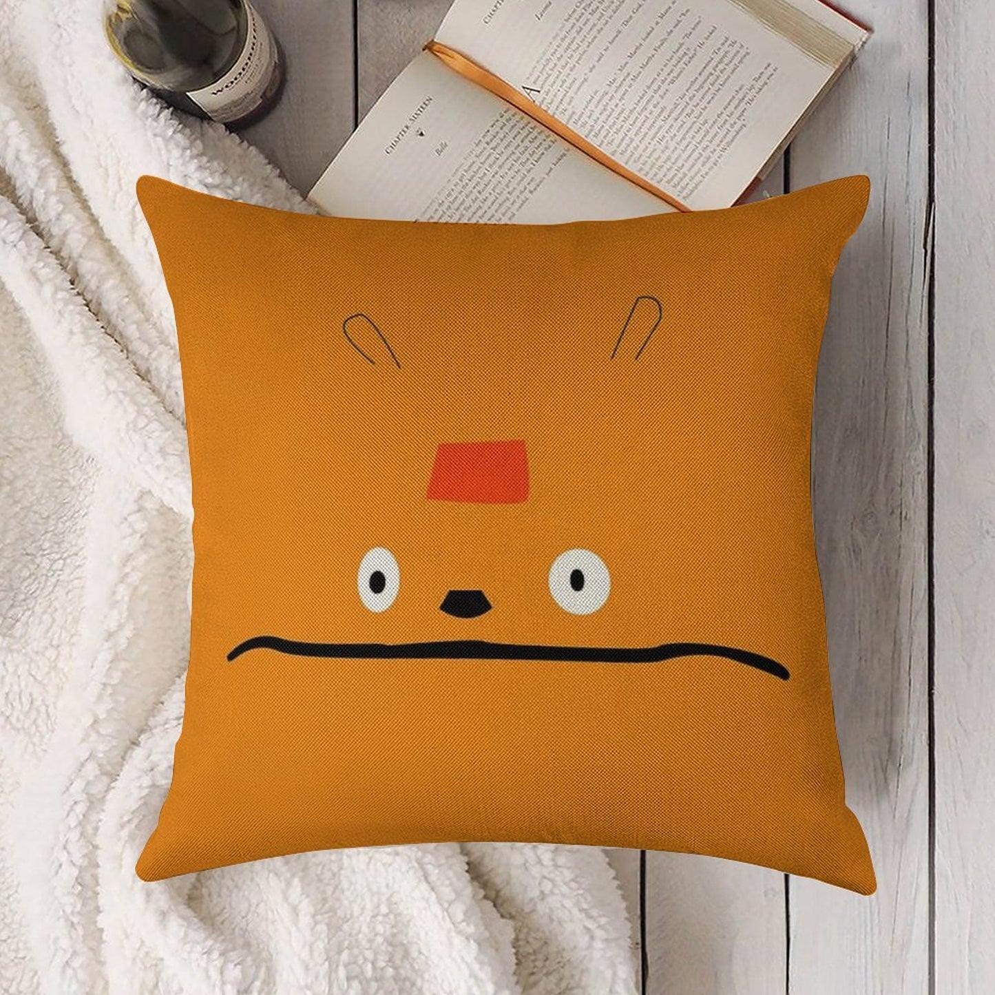 Glottis Linen Throw Pillow Cover