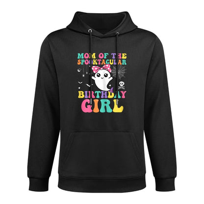 Mom of Spooktacular Birthday Girl Ghost Spooky Halloween Medium-Weight Fabric Hoodie