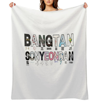 BANGTAN SONYEONDAN BTS Album Cover Design – BTS Discography Fan Art Throw Blanket