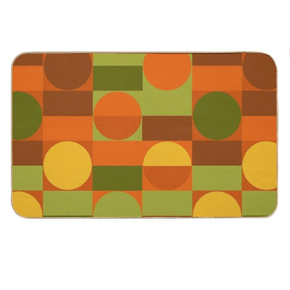 70's Retro Colors Mid-Century Modern Bath Mat